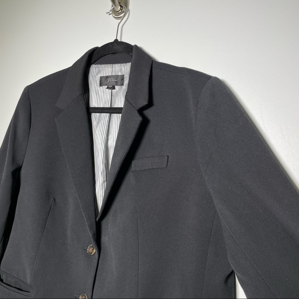 J. Crew Schoolboy Notch Lapel Fully Lined Button Front Blazer In Black Size XXL - Picture 3 of 9